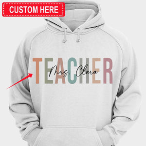 Camisetas personalizadas para profesores, nombre personalizado