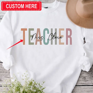 Camisetas personalizadas para profesores, nombre personalizado