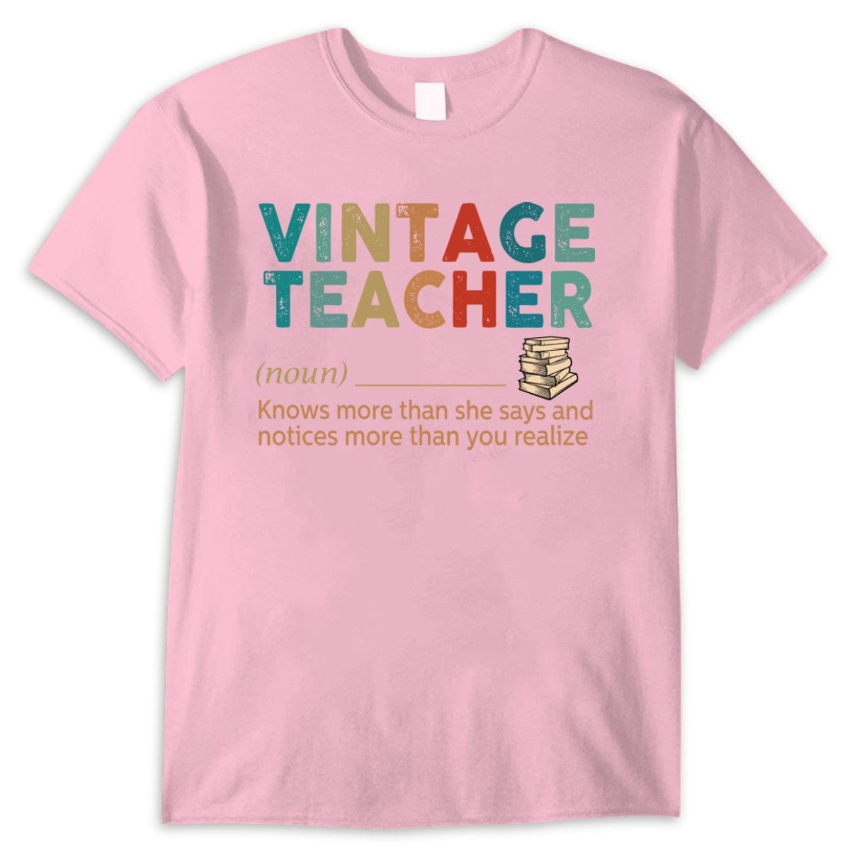 Vintage Teacher T Shirt, Noun Knows More Than She Says, Teacher Shirts