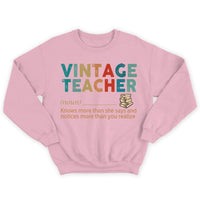 Vintage Teacher T Shirt, Noun Knows More Than She Says, Teacher Shirts