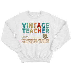 Vintage Teacher T Shirt, Noun Knows More Than She Says, Teacher Shirts