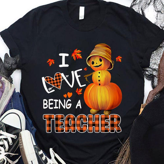 Me encanta ser maestra, camisetas de Halloween para maestras