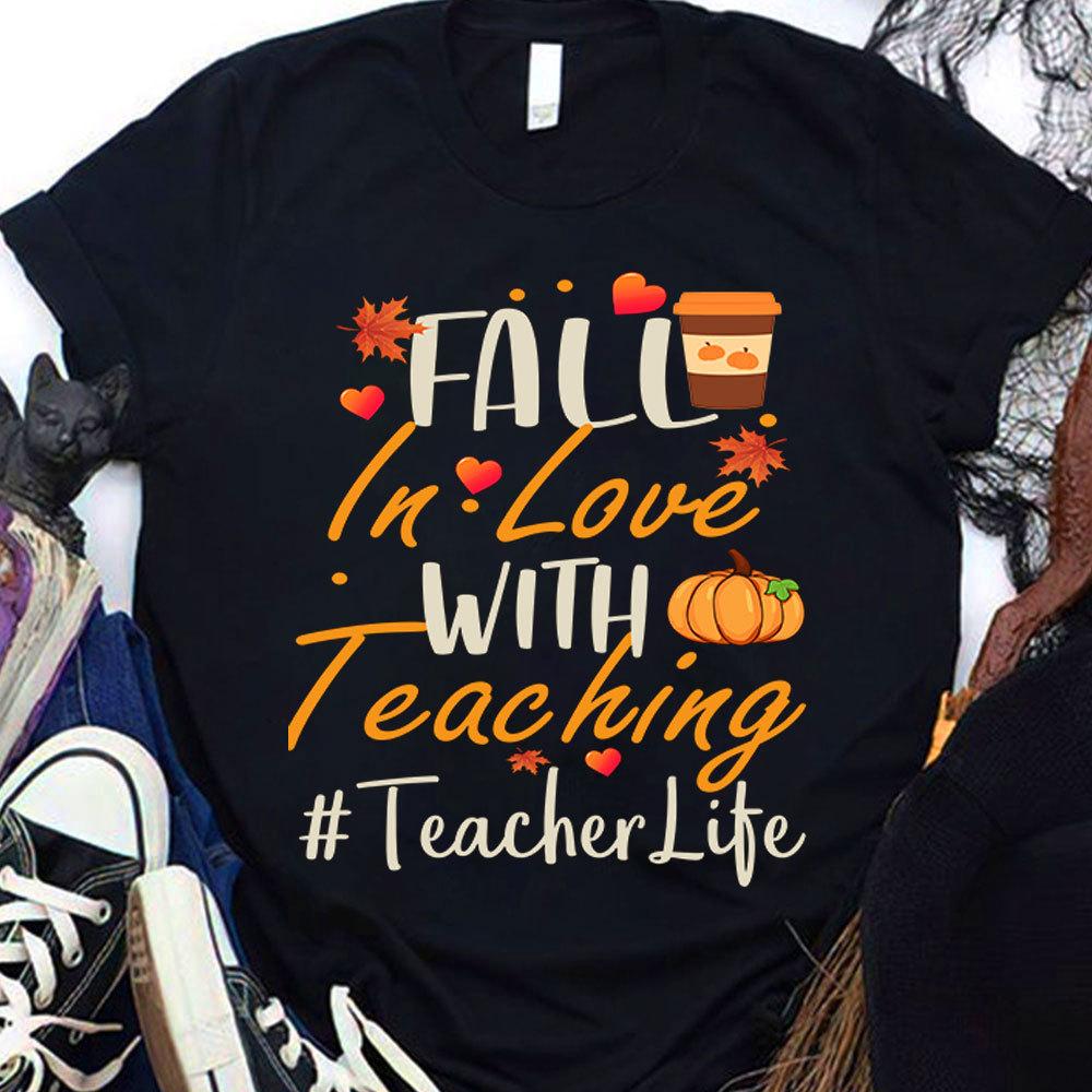 Enamórese de la docencia, vida docente, camisetas de Halloween para docentes