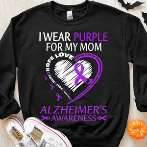 Llevo camisetas moradas por mi mamá con Alzheimer