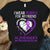 I Wear Purple For Friend, Ribbon Heart, Alzheimer's Awareness Shirt