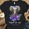 Alzheimer's Awareness Shirts Forget Me Not With Elephant And Flower
