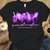 Peace Love Hope, Butterfly Heart, Alzheimer's Awareness Shirt