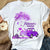 Camiseta de concienciación sobre el Alzheimer con el árbol de cinta violeta