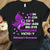 Camiseta de concienciación sobre el Alzheimer, Ganar, curar, superar, lazo morado, mariposa