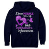 I Wear Purple For Dad, Alzheimer's Awareness T Shirts, Ribbon Butterfly