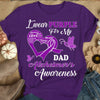 I Wear Purple For Dad, Alzheimer's Awareness Support Shirt, Ribbon Butterfly