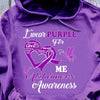 I Wear Purple For Me, Alzheimer's Awareness Support Shirt, Ribbon Butterfly