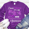 I Wear Purple For Mom, Alzheimer's Awareness Support Shirt, Ribbon Butterfly