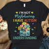 Autism Awareness Shirt For Kids, I'm Not Misbehaving, Puzzle Piece Flower