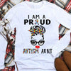 Autism Aunt Awareness Shirt, I'm A Proud Autism Aunt, Puzzle Piece Ribbon