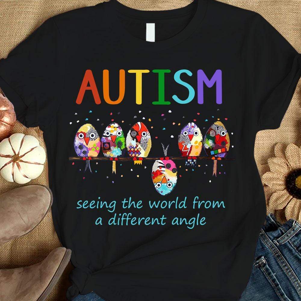 Funny Autism Shirts For Kids, Easter Egg Seeing The World From Different Angle,