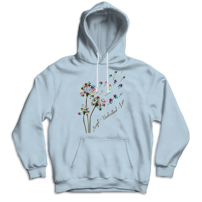 Accept Understand Love With Puzzle Piece Dandelion Autism Acceptance Shirt