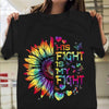 Autism Mom Shirt, His Fight Is My Fight With Sunflower Heart