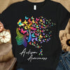 Support Faith Hope Love Cure, Butterfly Woman, Autism Awareness T Shirt