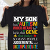 Autism Awareness Mom Dad Shirt, My Son Has Autism Puzzle Piece