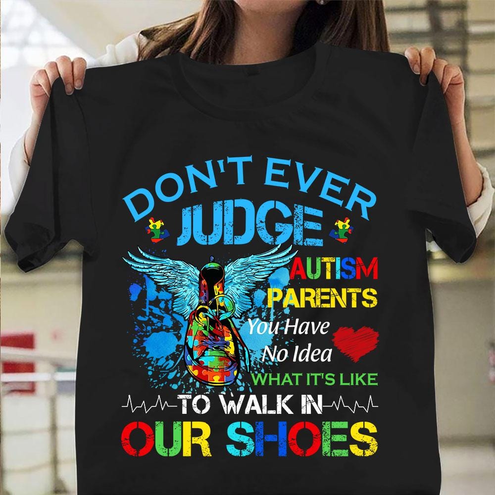 Camisetas de autismo, nunca juzgues