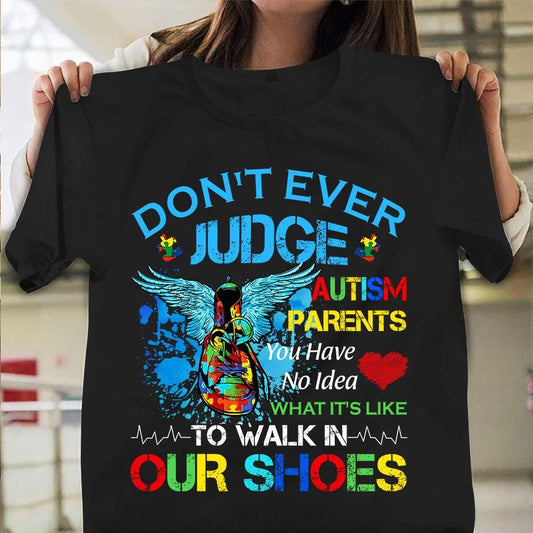 Camisetas de autismo, nunca juzgues