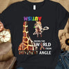 Autism Awareness Shirt For Kids, Seeing World From Different Angle, Puzzle Piece Giraffe