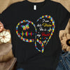 Autism Puzzle Piece Butterfly Awareness Shirt, I Am His Voice He Is My Heart