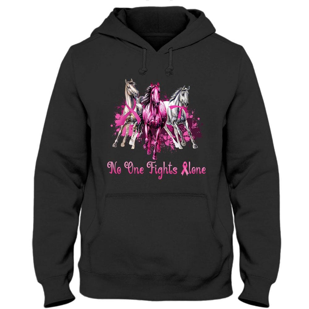 Breast Cancer Horse Shirts No One Fights Alone