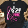 In October We Wear Pink, Butterfly Ribbon, Breast Cancer Awareness Shirt