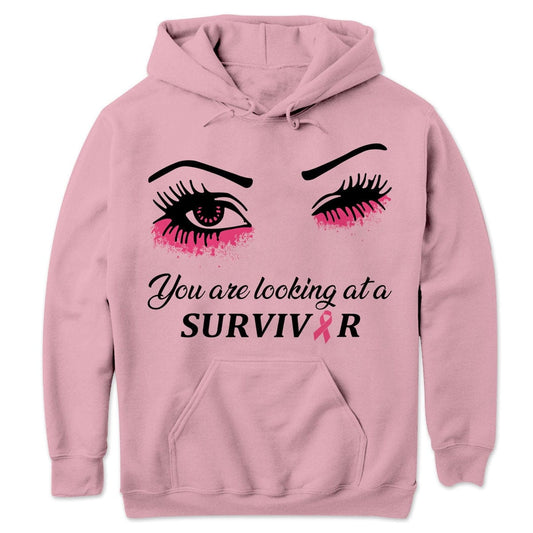 Estás mirando a una superviviente de cáncer de mama Sudadera con capucha, camisetas