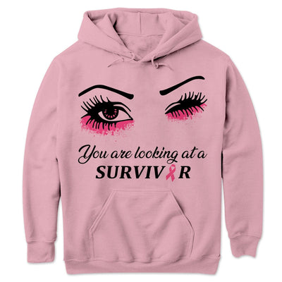 You Are Looking At A Survivor Breast Cancer Awareness Shirts