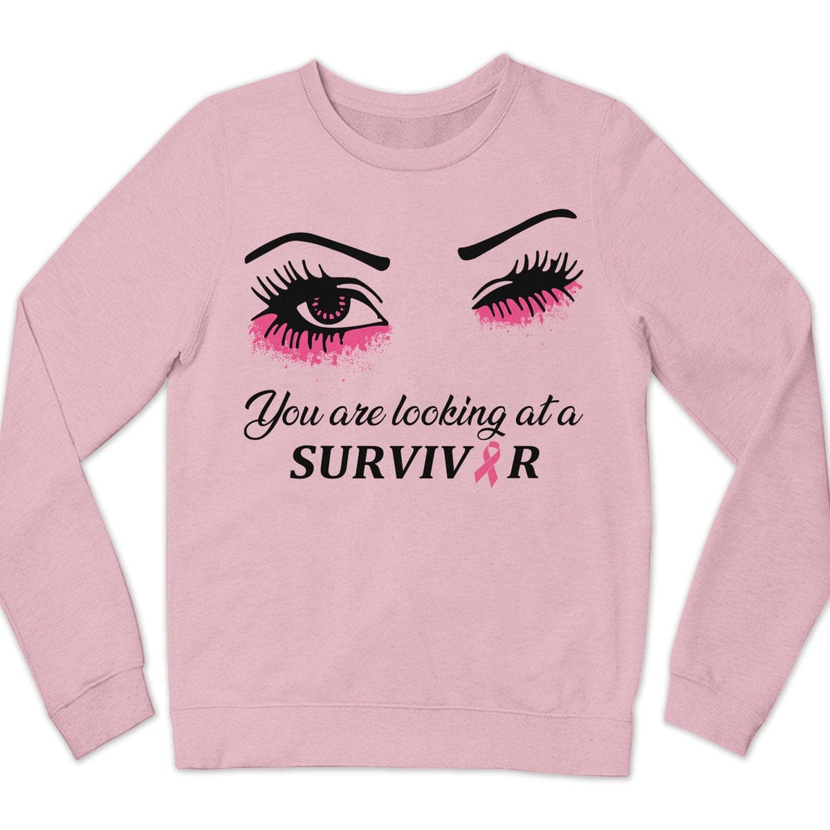 You Are Looking At A Survivor Breast Cancer Sweatshirt, Shirts