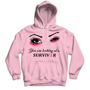 You Are Looking At A Survivor Breast Cancer Awareness Shirts