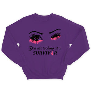 You Are Looking At A Survivor Breast Cancer Awareness Shirts