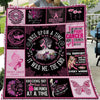 There Was A Girl Kicked Cancer's Ass, Breast Cancer Awareness Blanket, Fleece & Sherpa Quilt
