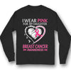 I Wear Pink For My Daughter, Ribbon Heart, Breast Cancer Survivor Awareness Shirt