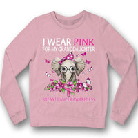 I Wear Pink For My Grandma, Ribbon Elephant, Breast Cancer Survivor Awareness Shirt