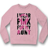 Breast Cancer Warrior Awareness Shirt, I Wear Pink For Aunt, Ribbon