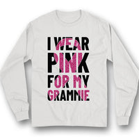 Breast Cancer Survivor Awareness Shirt, I Wear Pink For Grammie, Ribbon