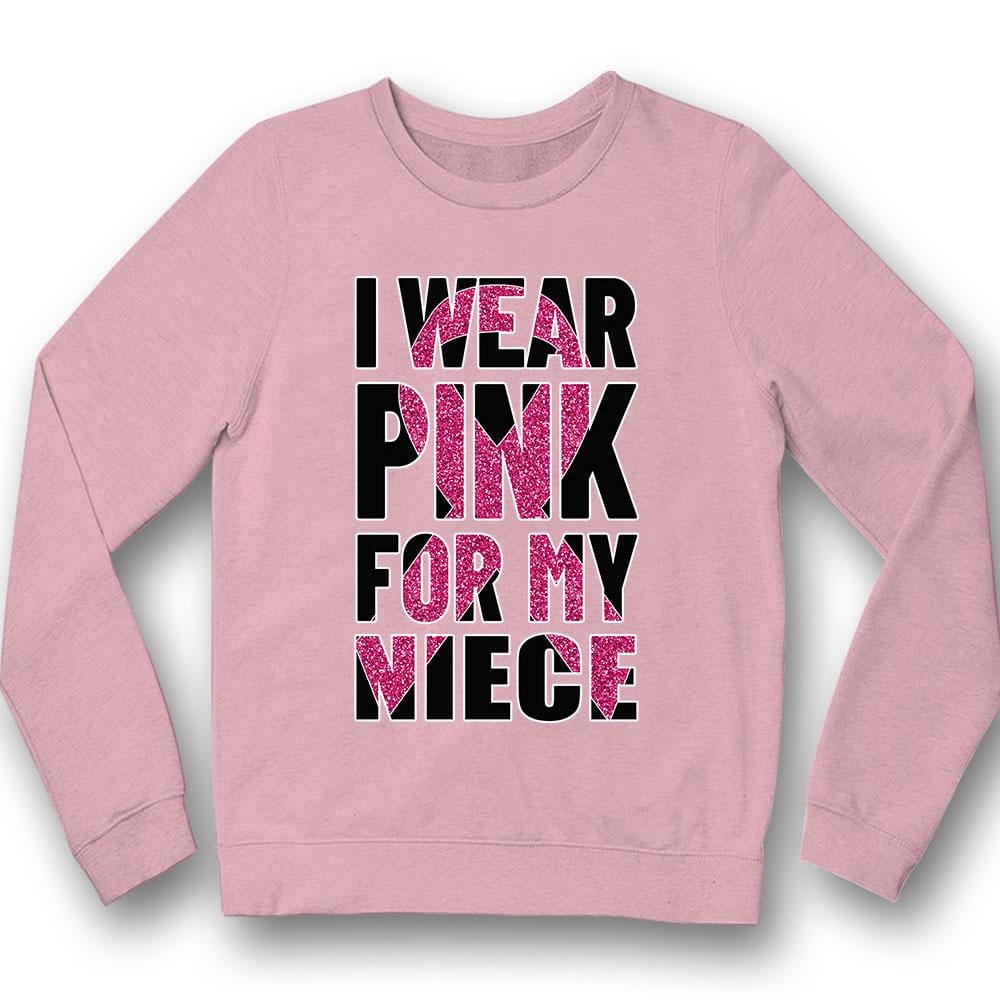 Breast Cancer Warrior Awareness Shirt, I Wear Pink For Niece, Ribbon