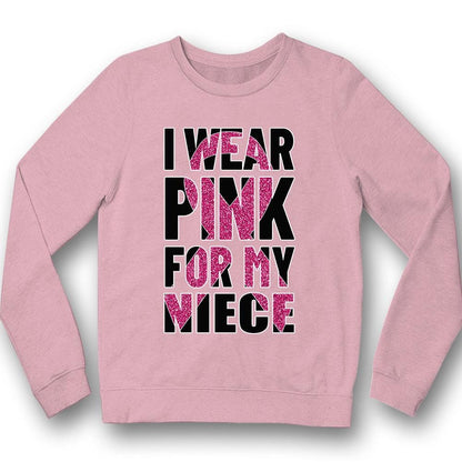 Breast Cancer Warrior Awareness Shirt, I Wear Pink For Niece, Ribbon