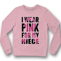 Breast Cancer Warrior Awareness Shirt, I Wear Pink For Niece, Ribbon