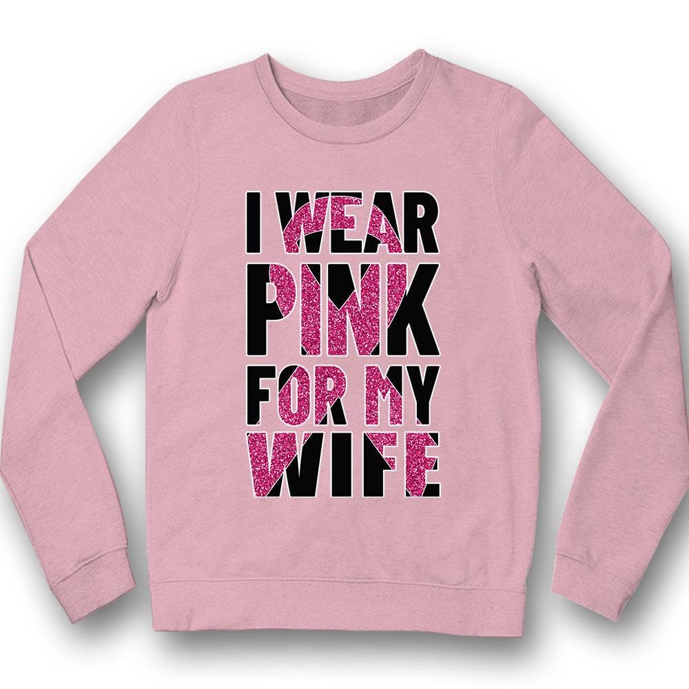 Breast Cancer Warrior Awareness Shirt, I Wear Pink For Wife, Ribbon