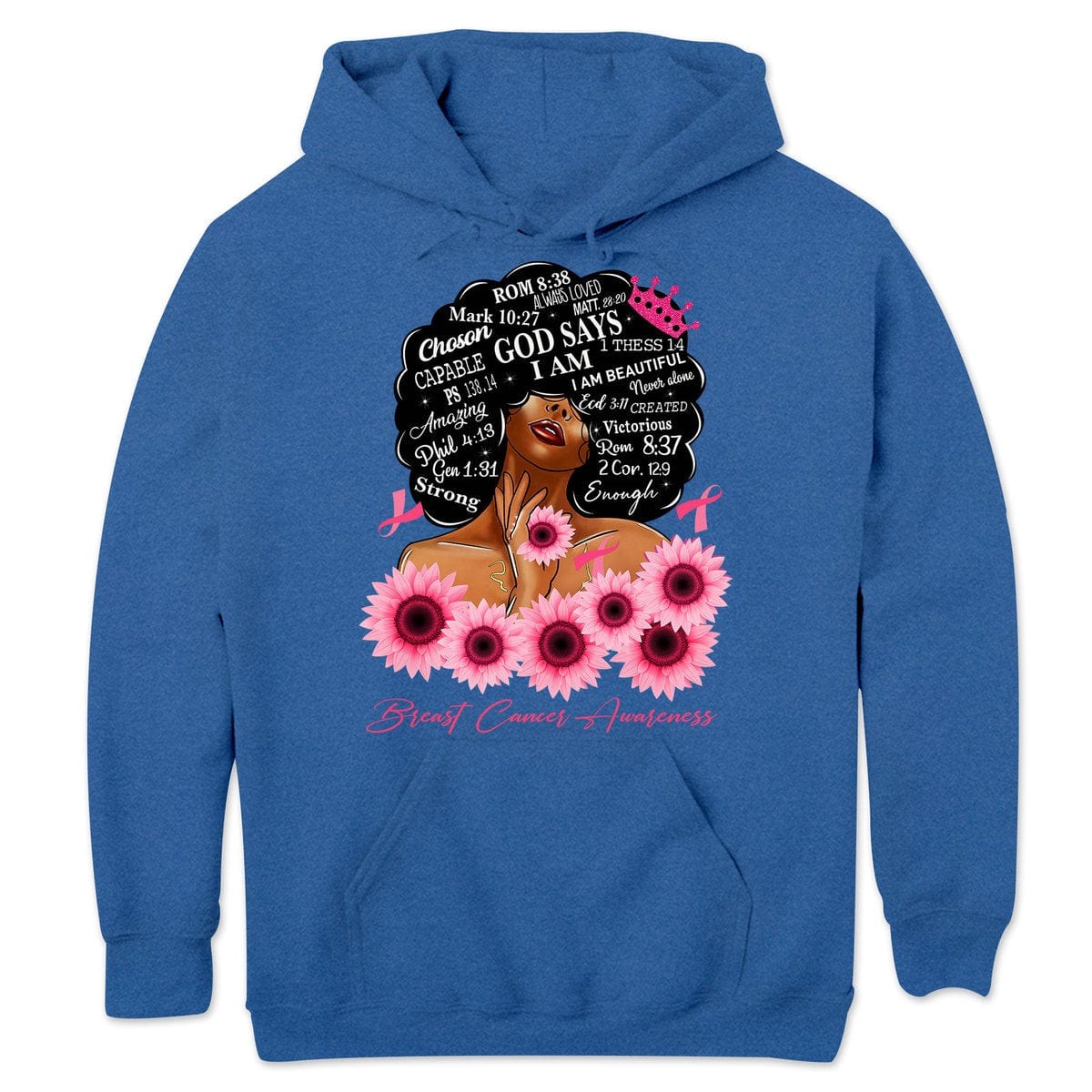 God Says I Am Strong, Ribbon Sunflower Woman Breast Cancer Survivor Hoodie, Shirt