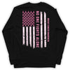 Breast Cancer Awareness Support Shirt, No One Fights Alone Ribbon American Flag