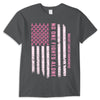 Breast Cancer Awareness Support Shirt, No One Fights Alone Pink Ribbon American Flag