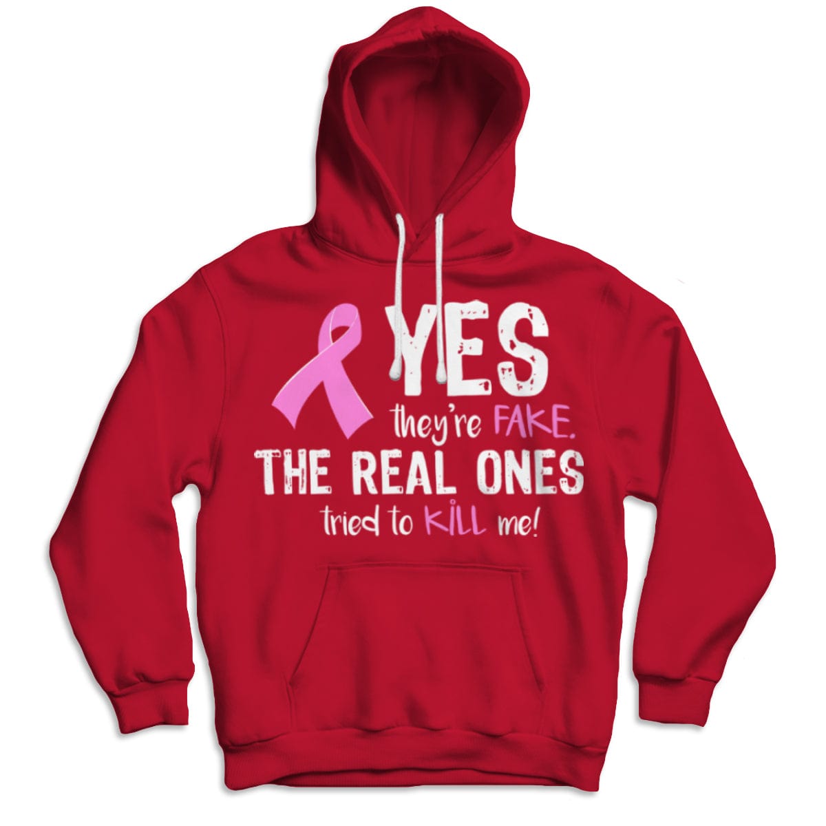 Camisetas de concienciación sobre el cáncer de mama. Sí, son falsas. Las auténticas intentaron matarme.