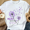 Spread The Hope Find The Cure, Purple Ribbon Dandelion, Cystic Fibrosis Awareness Support T Shirt