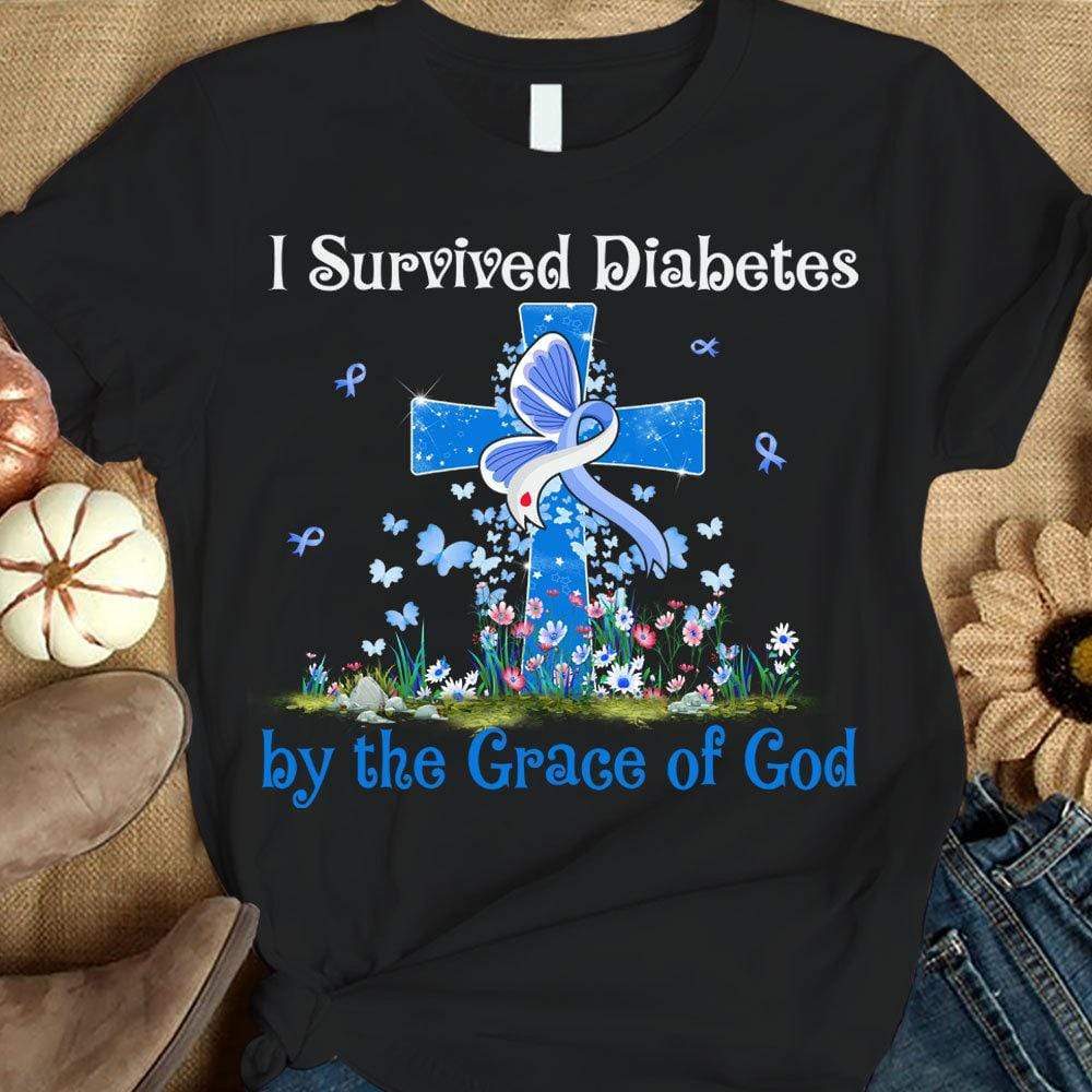 I Survived Diabetes With Ribbon, Diabetes Shirts